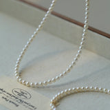 Classic Mini Pearl Necklace – Natural Freshwater Pearls - floysun
