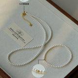 Classic Mini Pearl Necklace – Natural Freshwater Pearls - floysun