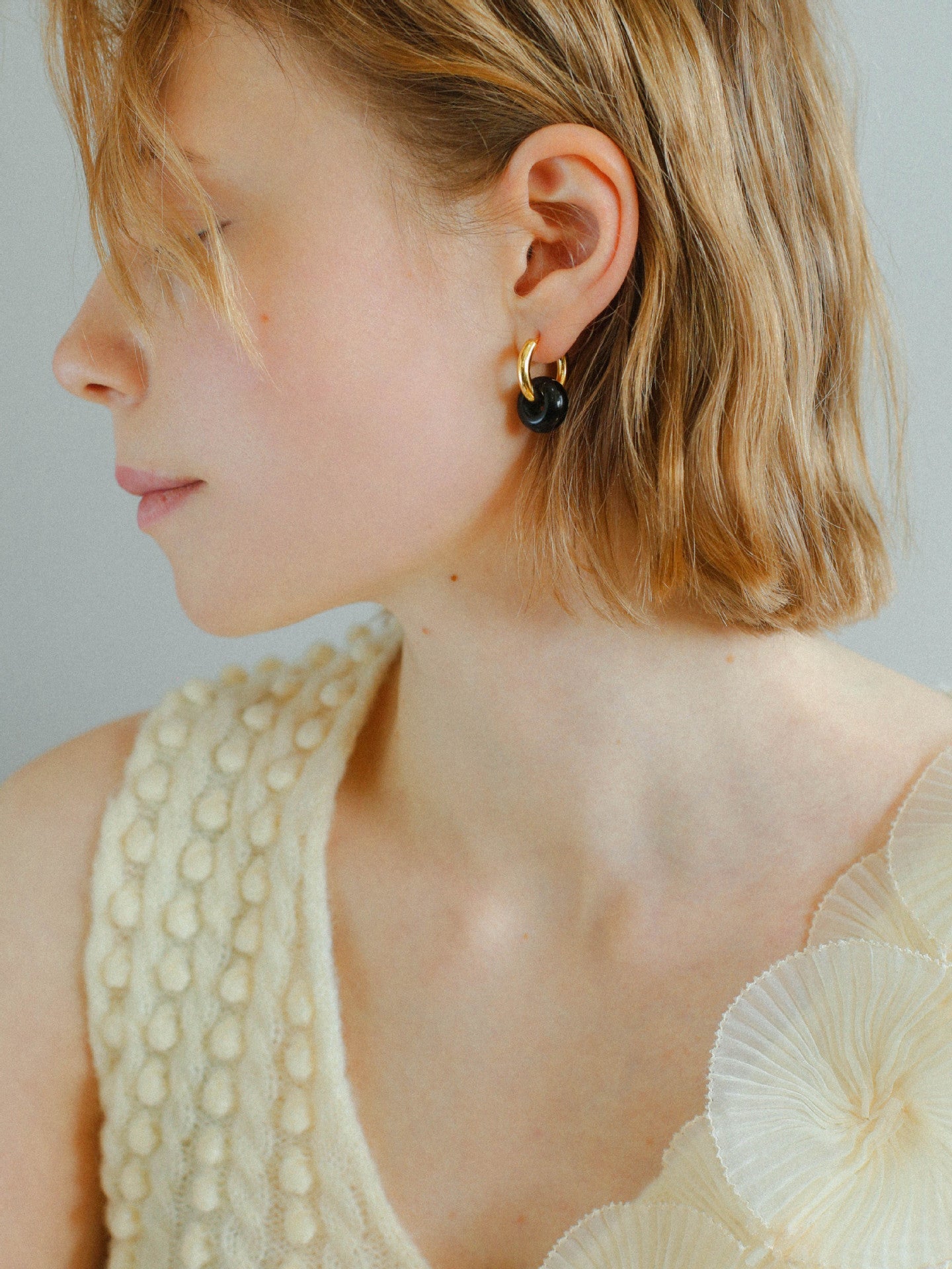 Classic Natural Stone Jade Hoop Earrings - floysun