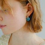 Classic Natural Stone Jade Hoop Earrings - floysun