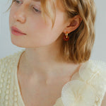 Classic Natural Stone Jade Hoop Earrings - floysun