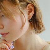 Classic Natural Stone Jade Hoop Earrings - floysun