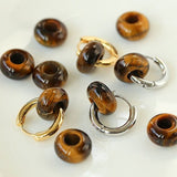 Classic Natural Stone Jade Hoop Earrings - floysun