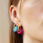 Classic Natural Stone Jade Hoop Earrings - floysun