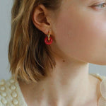 Classic Natural Stone Jade Hoop Earrings - floysun