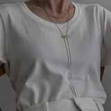 925 Sterling Silver Adjustable Pull-Chain Necklace Minimalist & Versatile Statement Piece