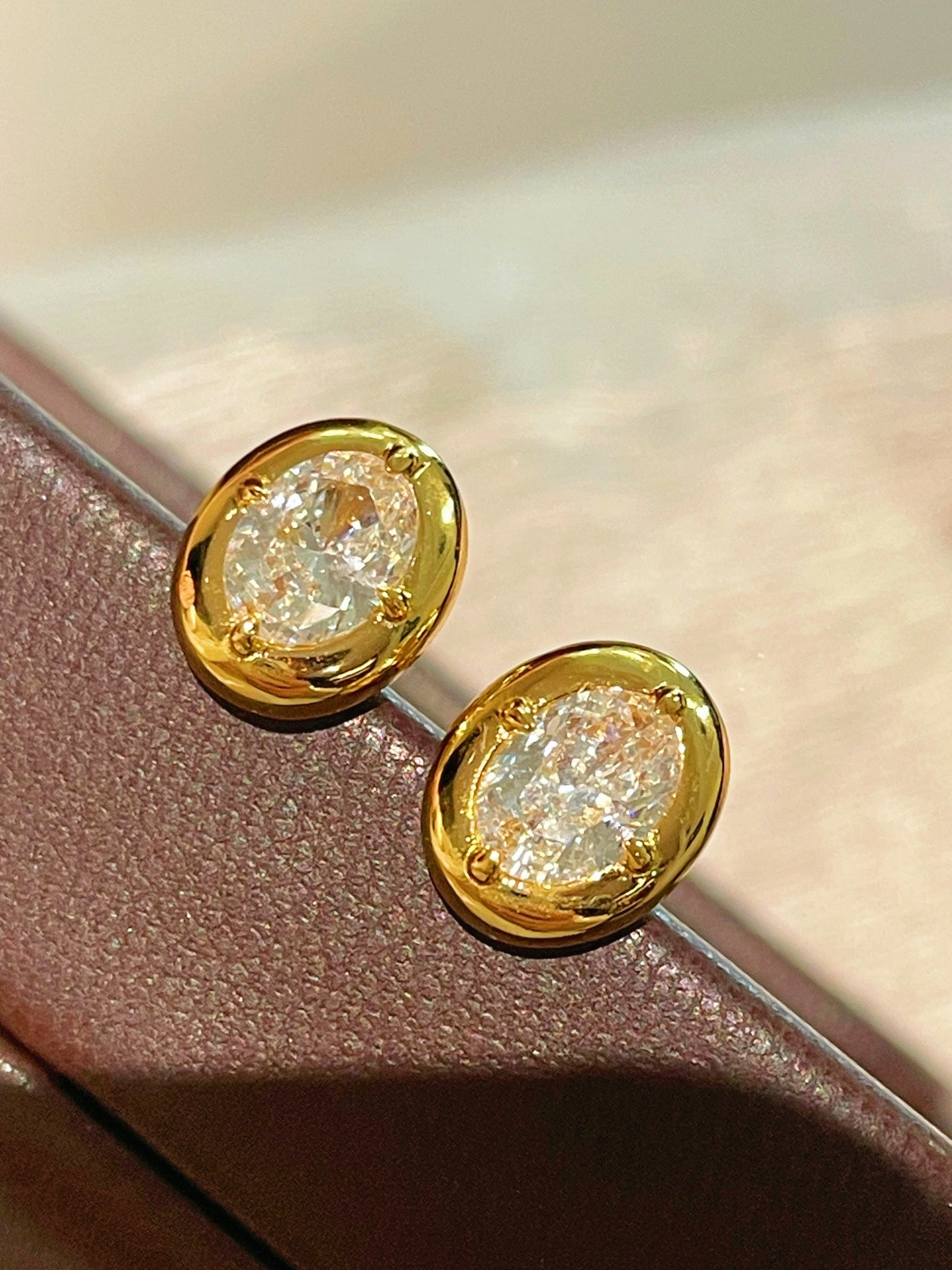 Classic Solitaire Four - Prong Stud Earrings - floysun
