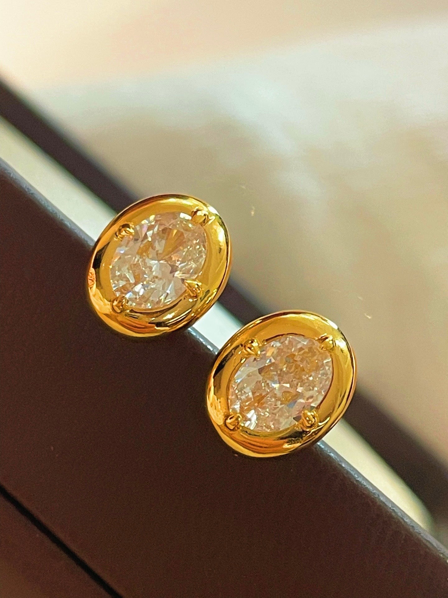 Classic Solitaire Four - Prong Stud Earrings - floysun