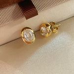 Classic Solitaire Four - Prong Stud Earrings - floysun