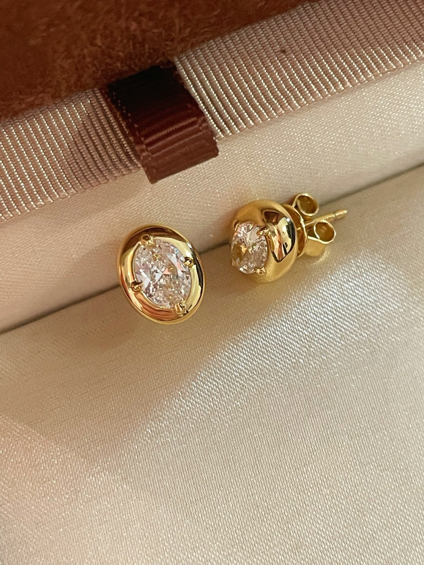 Classic Solitaire Four - Prong Stud Earrings - floysun