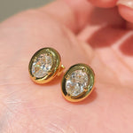 Classic Solitaire Four - Prong Stud Earrings - floysun