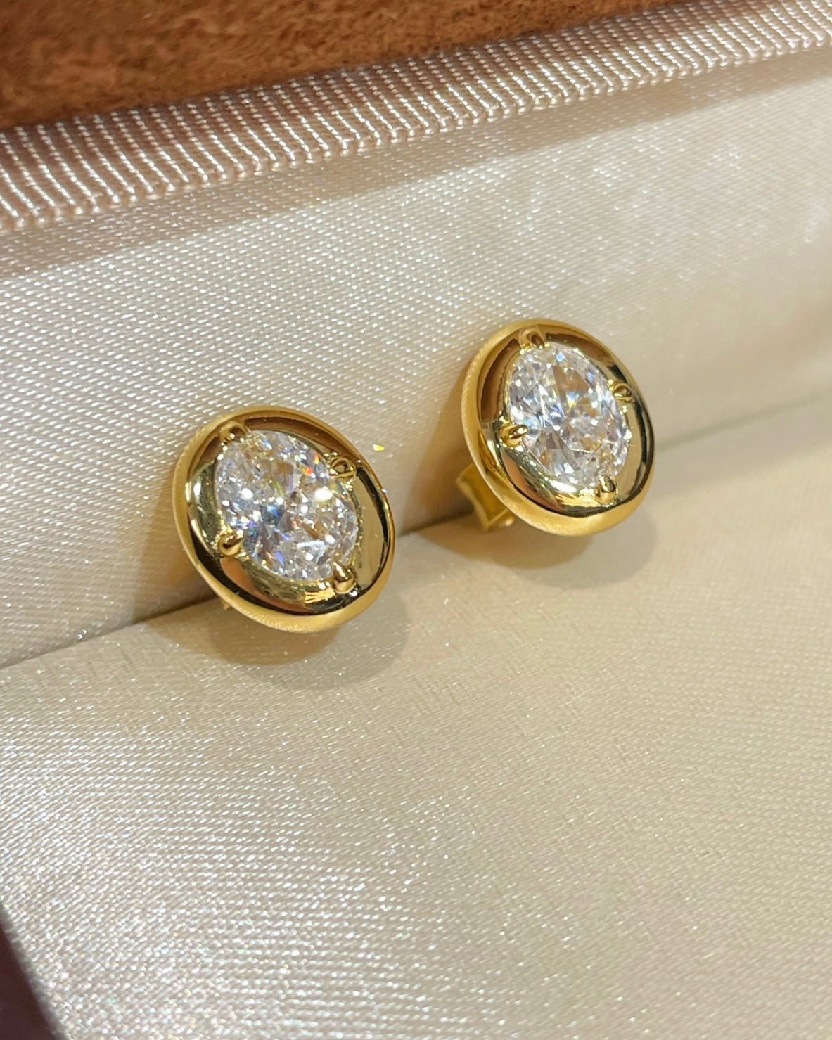 Classic Solitaire Four - Prong Stud Earrings - floysun