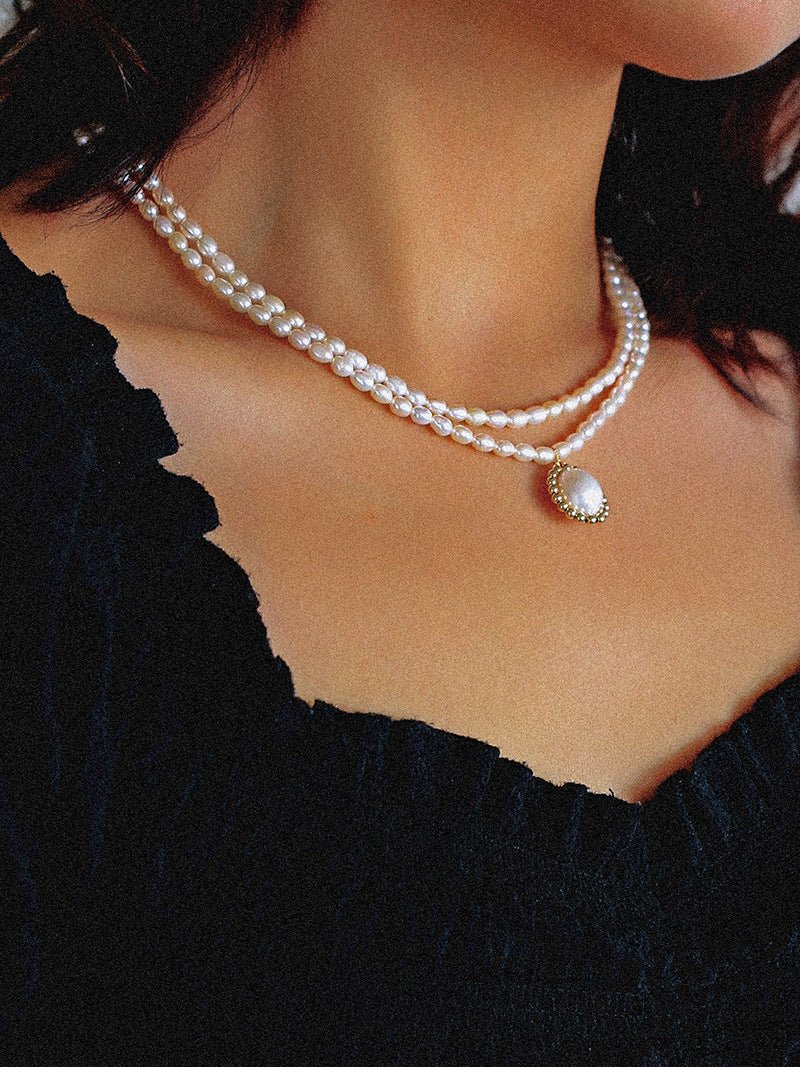 COCOKIM Embellished Series Double - Layer Pearl Necklace - floysun