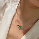Colombian Black Onyx Geometric Collar Necklace - floysun