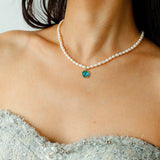 Colored Zircon Freshwater Pearl Necklace - floysun