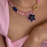 Colorful Cat's Eye Daisy Flower Beaded Necklace - floysun