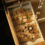 Colorful Handcrafted Glass Elephant Pearl Necklace - floysun