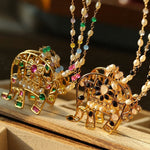 Colorful Handcrafted Glass Elephant Pearl Necklace - floysun