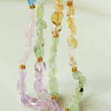 Colorful Irregular Crystal Beaded Long Necklace - floysun