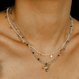 Colorful Natural Stone Beaded Necklace with Multi - element Pendants - floysun