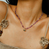 Colorful Natural Stone Beaded Necklace with Multi - element Pendants - floysun
