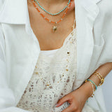 Colorful Natural Stone Beaded Necklace with Multi - element Pendants - floysun