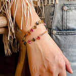 Colorful Waterdrop Tourmaline Woven Bracelet - floysun