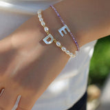 Colorful Zircon Beaded 26 Letters Bracelet - floysun