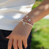 Colorful Zircon Beaded 26 Letters Bracelet - floysun