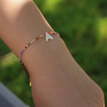 Colorful Zircon Beaded 26 Letters Bracelet - floysun
