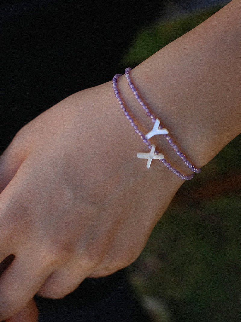 Colorful Zircon Beaded 26 Letters Bracelet - floysun