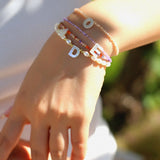 Colorful Zircon Beaded 26 Letters Bracelet - floysun