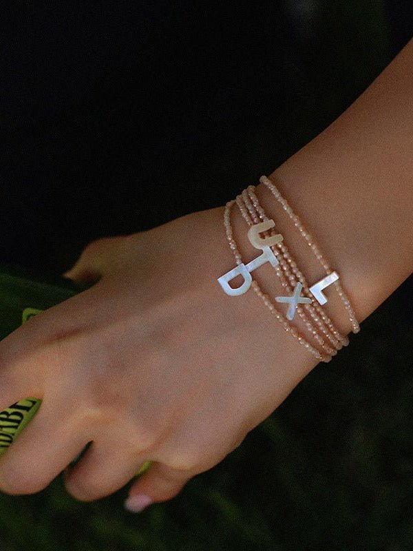 Colorful Zircon Beaded 26 Letters Bracelet - floysun