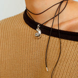Conch Leather Striped Long Style Pendant Necklace - floysun