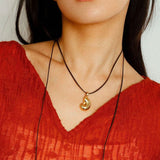 Conch Leather Striped Long Style Pendant Necklace - floysun