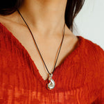 Conch Leather Striped Long Style Pendant Necklace - floysun