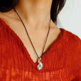 Conch Leather Striped Long Style Pendant Necklace - floysun