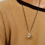 Conch Leather Striped Long Style Pendant Necklace - floysun