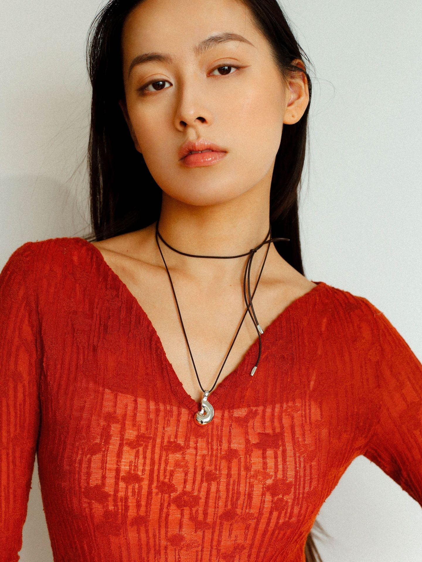Conch Leather Striped Long Style Pendant Necklace - floysun