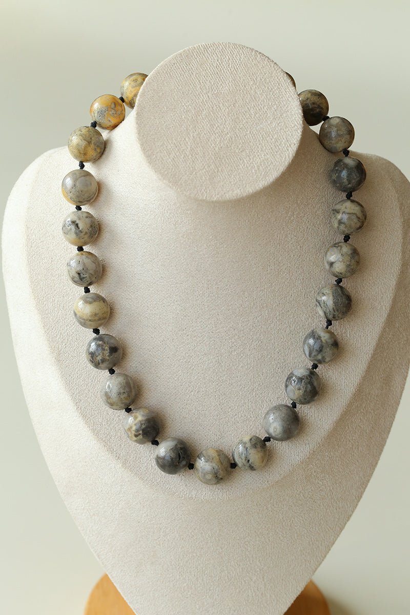 Crazy Agate Beaded Necklace - floysun