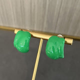 Creamy Enamel Hoop Earrings - floysun