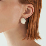 Creamy Enamel Hoop Earrings - floysun
