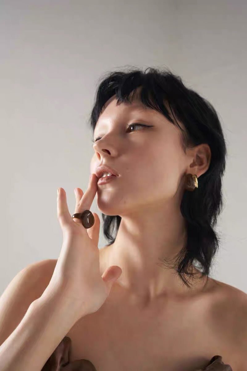 Creamy Enamel Hoop Earrings - floysun