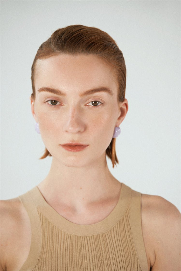 Creamy Enamel Hoop Earrings - floysun
