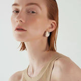 Creamy Enamel Hoop Earrings - floysun