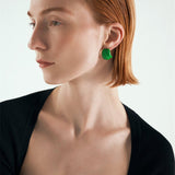 Creamy Enamel Hoop Earrings - floysun