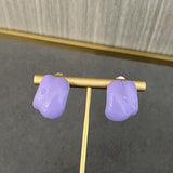 Creamy Enamel Hoop Earrings - floysun