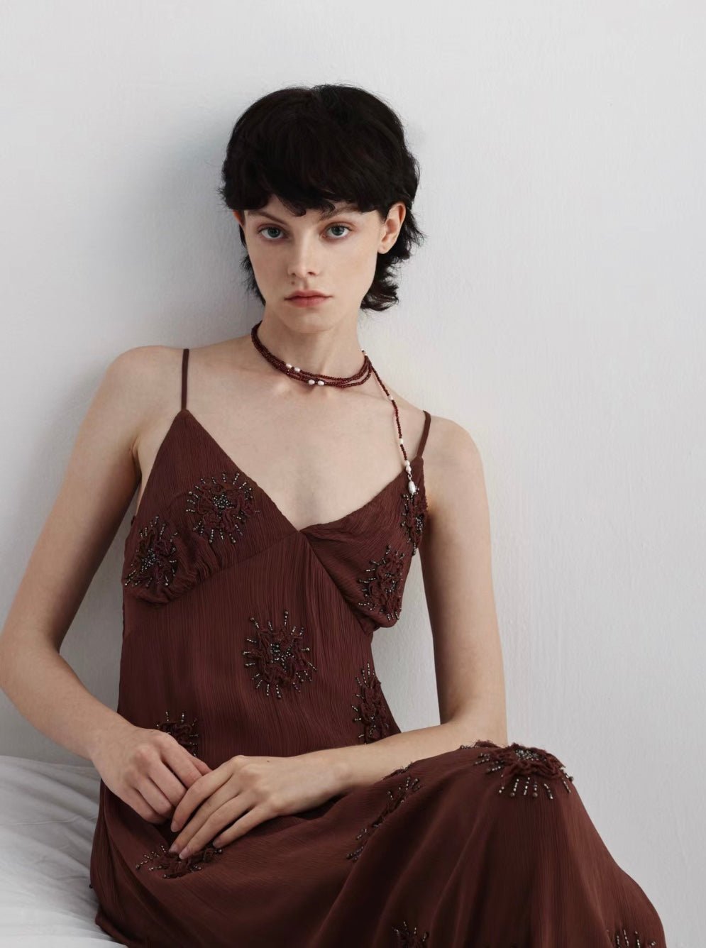 Creative Essence Garnet & Pearl Necklace - floysun