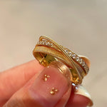 Criss - Cross Pavé Ring - floysun