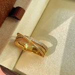 Criss - Cross Pavé Ring - floysun